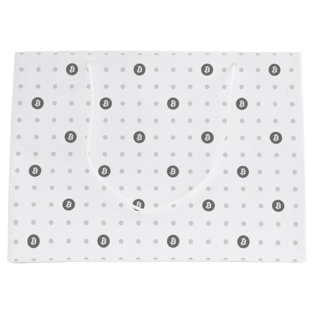 Bolsa De Regalo Grande Bitcoin Polka Dots Gift Bag (Large) (Anverso)