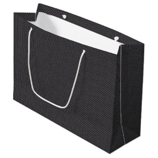 Bolsa De Regalo Grande Black and Grey Carbon Fiber Material