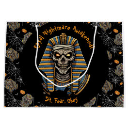 Bolsa De Regalo Grande 🖤 Black Pharaoh Mummy Gift Bag 🎃 👑