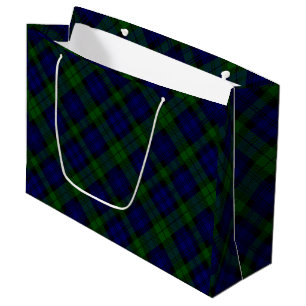 Bolsa De Regalo Grande Black Watch Tartan Blue Green Plage