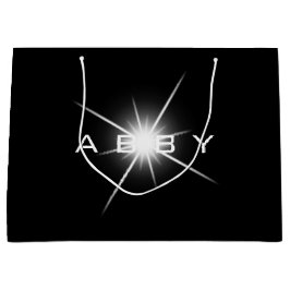Bolsa De Regalo Grande Black White Favor Gift Abby Spark Light