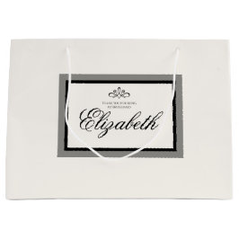 Bolsa de regalo grande blanca y negra