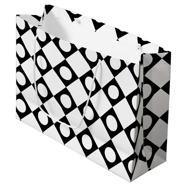 Bolsa De Regalo Grande Blanco de Mod Retro 60 (Angulo Anverso)