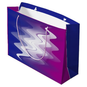 Bolsa De Regalo Grande Blanco morado azul