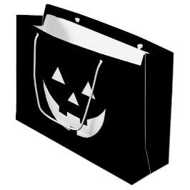 Bolsa De Regalo Grande Blanco negro de Halloween Jack o un regalo aterrad