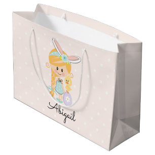 Bolsa De Regalo Grande Blonde personalizado de la venda del conejito del