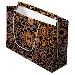 Bolsa De Regalo Grande Bloque monográfico de los engranajes de rusty de S
