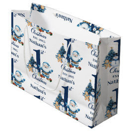 Bolsa De Regalo Grande Blue Boy First Christmas