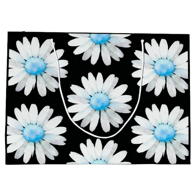Bolsa De Regalo Grande Blue Dotted Daisy's (Reverso)