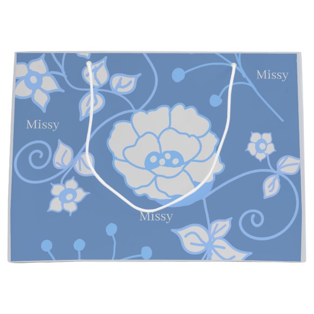 Bolsa de regalo grande Blue Garden (Anverso)