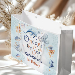 Bolsa De Regalo Grande Blue Oneder the sea boys 1st birthday