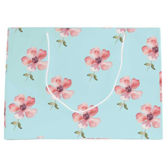 Bolsa De Regalo Grande Blue Pastel Pattern Large Gift Bag (Anverso)