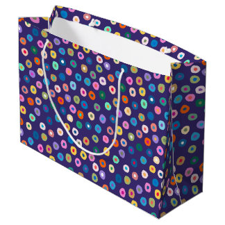 Bolsa De Regalo Grande Blue rainbow confetti