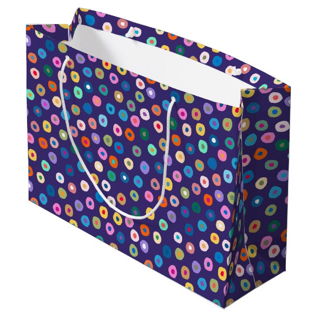 Bolsa De Regalo Grande Blue rainbow confetti (Angulo reverso)