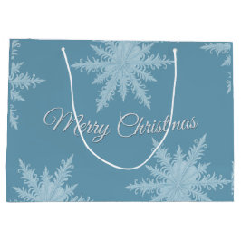 Bolsa De Regalo Grande Blue Snowflake Christmas Gift Bag
