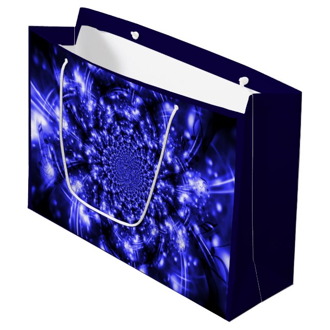 Bolsa De Regalo Grande Blue Sparkling Lights (Angulo Anverso)