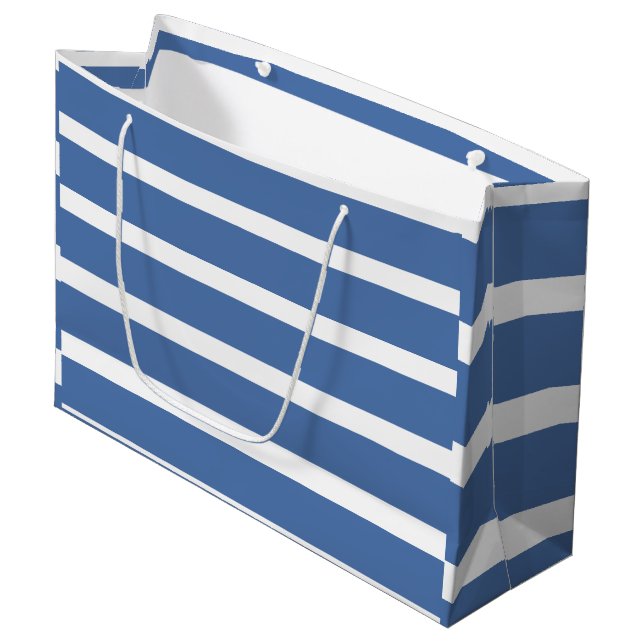 Bolsa De Regalo Grande Blue Stripes  (Angulo Anverso)