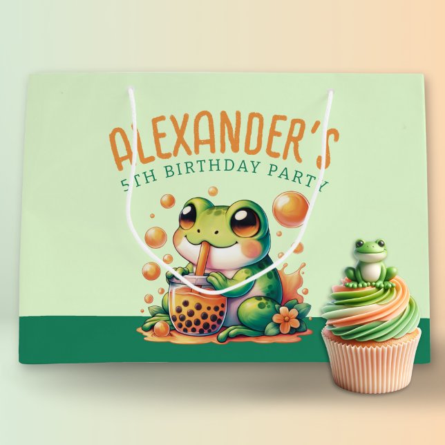 Bolsa De Regalo Grande Boba Naranja de bebedor de rana verde (Subido por el creador)