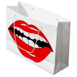 Bolsa De Regalo Grande Boca elegante ningunos asimientos barrados