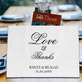 Bolsa De Regalo Grande Boda blanco y negro mínimo