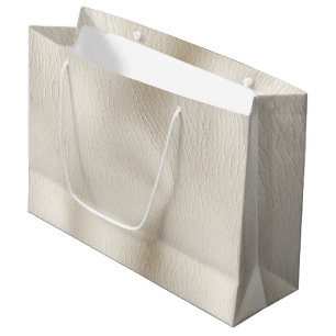 Bolsa De Regalo Grande Boda de cuero falso crema blanco