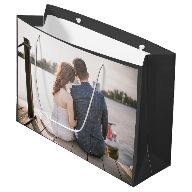 Bolsa De Regalo Grande Boda de fotografía personalizado (Angulo Anverso)