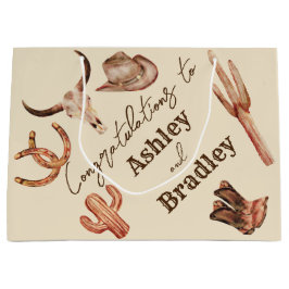 Bolsa De Regalo Grande Boda de la vaquera occidental del rancho del suroe