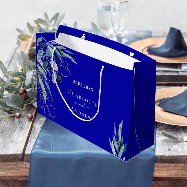 Bolsa De Regalo Grande Boda de la vegetación del eucalipto azul real (Subido por el creador)
