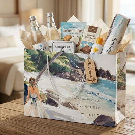 Bolsa De Regalo Grande Boda de Verano en Destino de Playa Agradecimiento