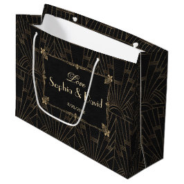Bolsa De Regalo Grande Boda del Royal Fleur de Lis Art Deco de los años 2