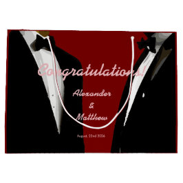 Bolsa De Regalo Grande Boda elegante y moderno de los homosexuales