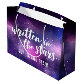 Bolsa De Regalo Grande Boda Galáctica Escrita En Las Estrellas Personaliz