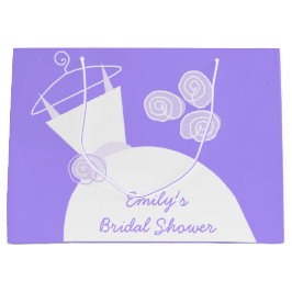 Bolsa De Regalo Grande Boda Gown Purple Bridal Shower grande