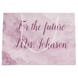 Bolsa De Regalo Grande Boda Rosa Abstracto Floral