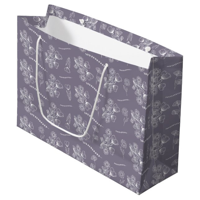 Bolsa De Regalo Grande Bohemian Lavender Botánico (Angulo Anverso)