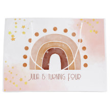 Boho acuarela arco iris Cumpleaños