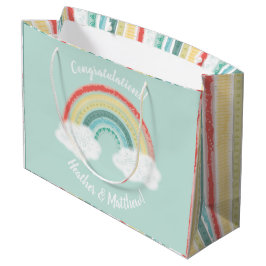 Bolsa De Regalo Grande Boho Rainbow Baby Shower