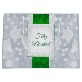 Bolsa De Regalo Grande Bokeh Navidad