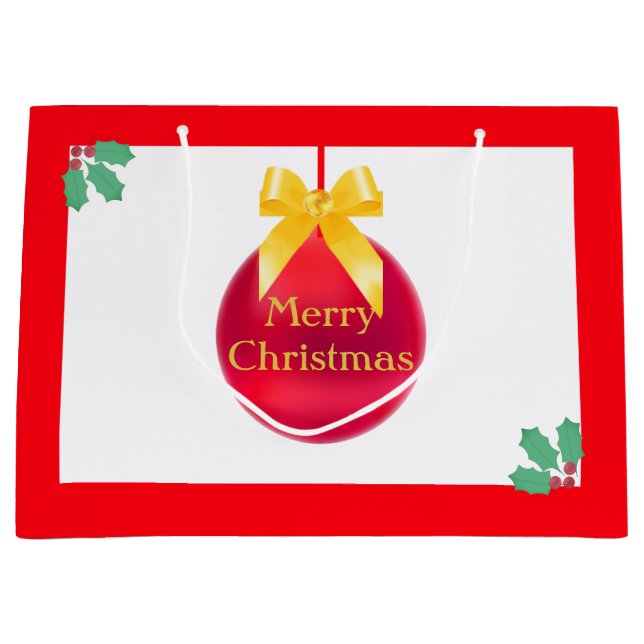 Bolsa De Regalo Grande Bola de Navidad (Anverso)
