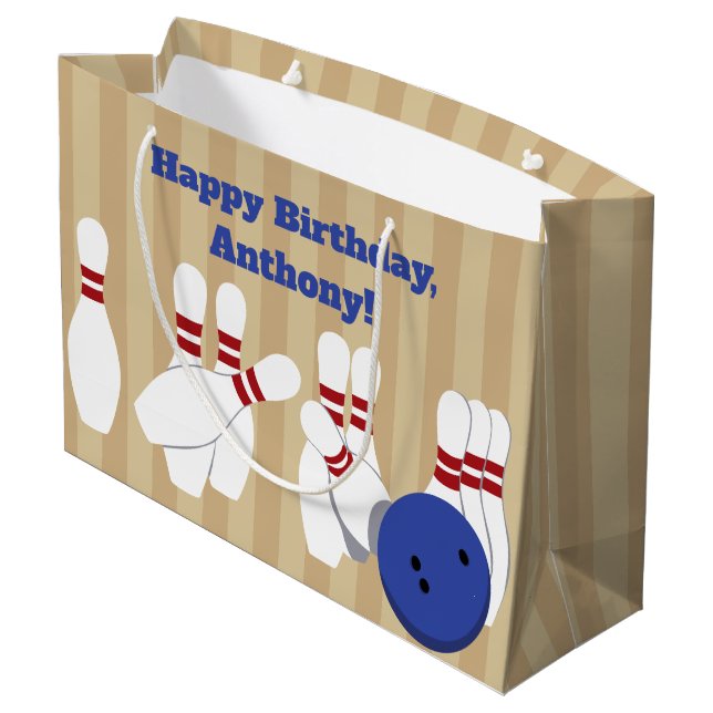 Bolsa De Regalo Grande Bolas de bolas y pines personalizados (Angulo reverso)