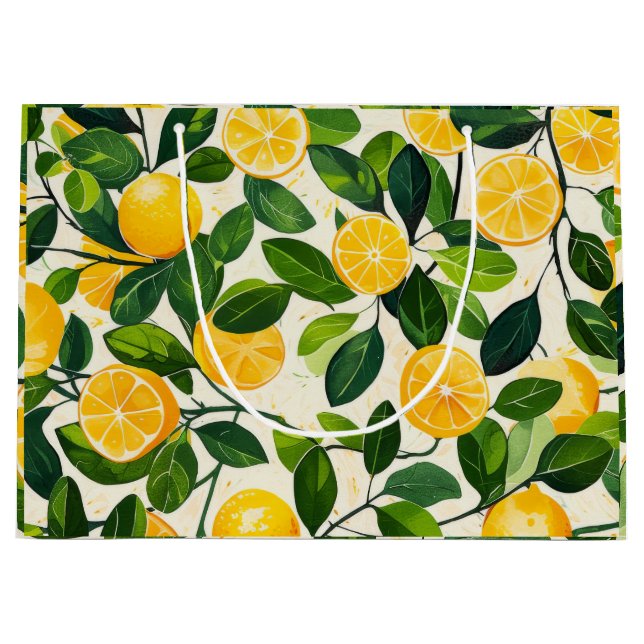 Bolsa De Regalo Grande "Bolsa de regalo de Lemon Zest" (Anverso)