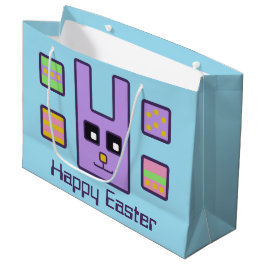 Bolsa De Regalo Grande Bolso cuadrado del regalo del conejito de pascua