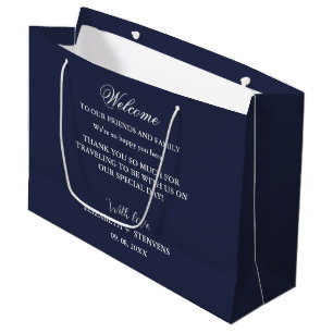 Bolsa De Regalo Grande Bolso de bienvenida de boda náutico bolsos de invi