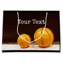 Bolso de regalo de baloncesto sobre fondo negro