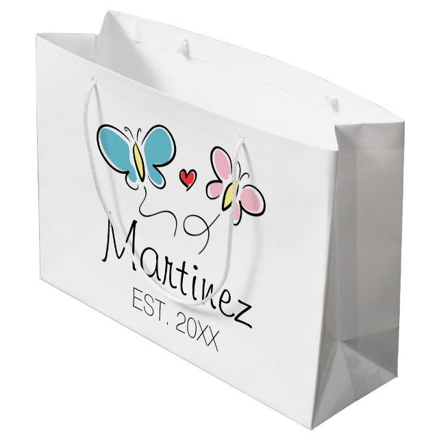 Bolsa De Regalo Grande Bolso de regalo de boda personalizado para recién  (Angulo reverso)