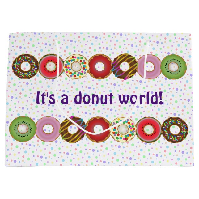 Bolsa De Regalo Grande bolso de regalo de todos los donuts de sabor (Anverso)