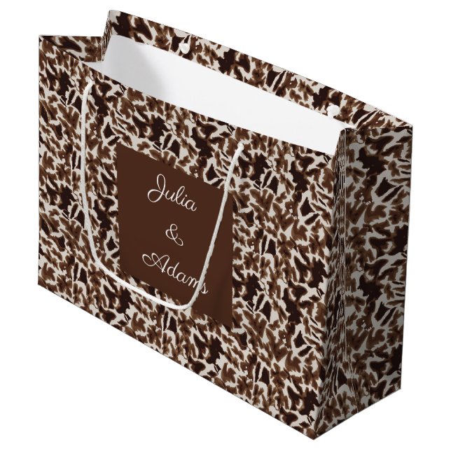 Bolsa De Regalo Grande Bolso de regalo Giraffe Brown (Angulo Anverso)