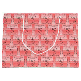 Bolsa De Regalo Grande Bolso de Regalo Horizontal Flowing Beauty Coral