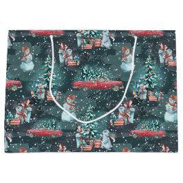 Bolsa De Regalo Grande Bolso de regalo mediano Navideño invernal acogedor