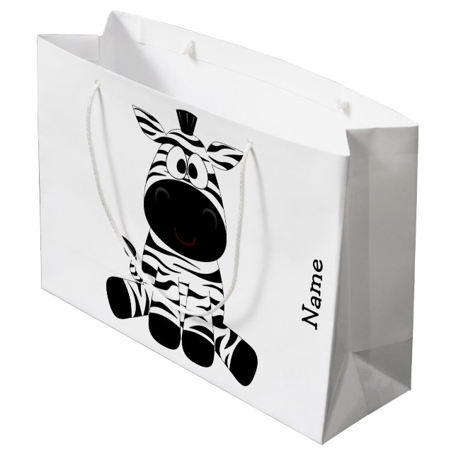 Bolsa De Regalo Grande Bolso del regalo. Cebra (Angulo reverso)